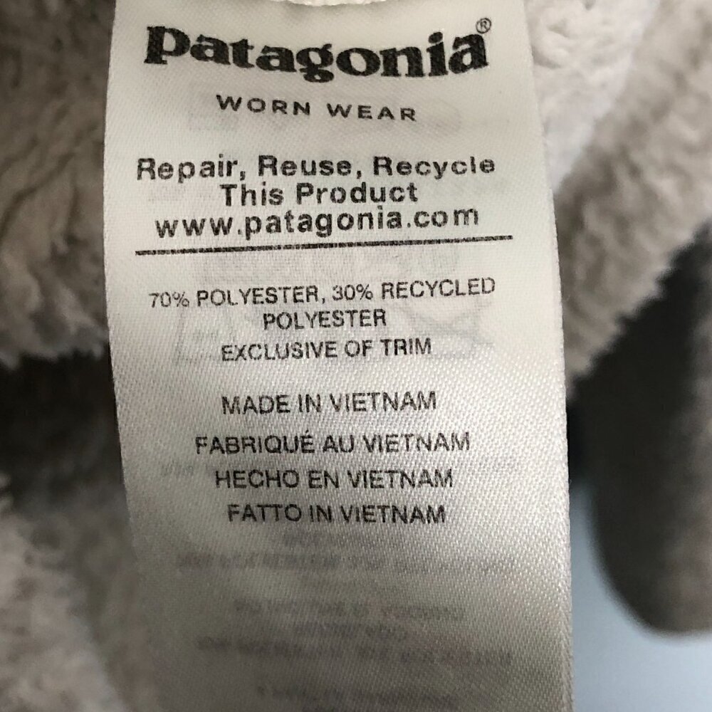 Patagonia Los Gatos Sweater White Fuzzy Small 1/4 Zip Pullover - Picture 3 of 5